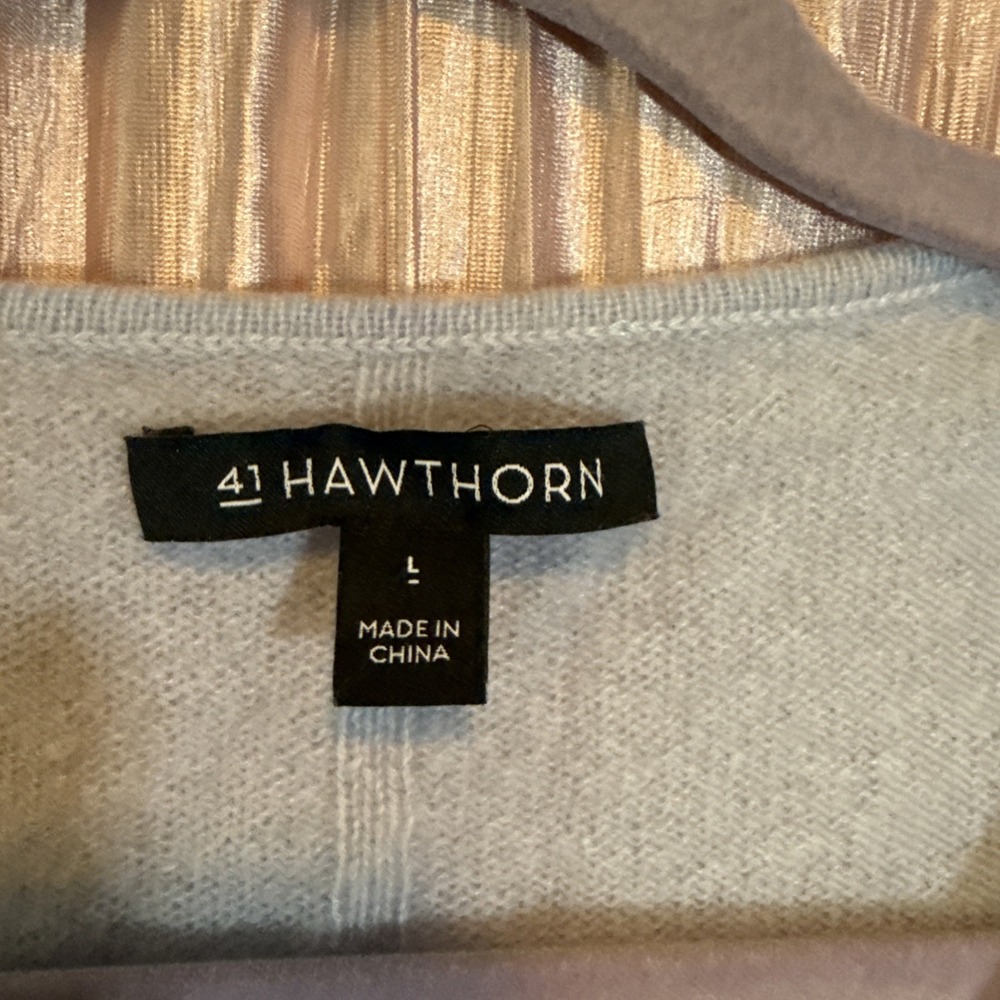 41 Hawthorn 100% Cashmere Sweater /Sz L, Pullover Crew Neck, Luxury Soft Knit - Picture 3 of 9